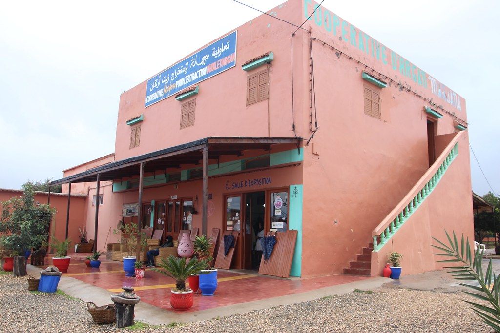 Exterior of an argan cooperative near Essaouira